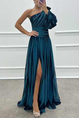 Amelie | Robe Maxi Fluide à Épaule Unique