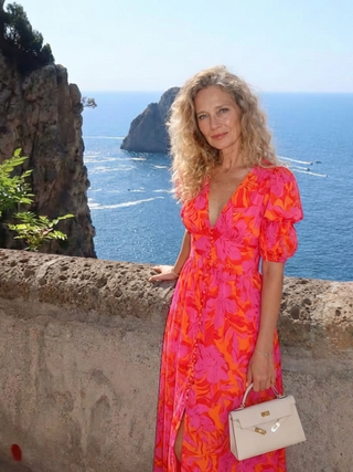 Roselle | Robe Midi à Manches Bouffantes Florales
