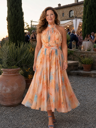 Elin™ robe mi-longue licou souple