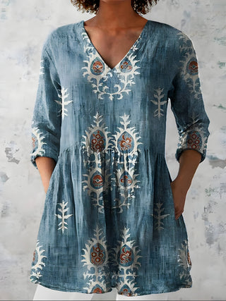 Everly | Blouse Longue avec Décolleté en V