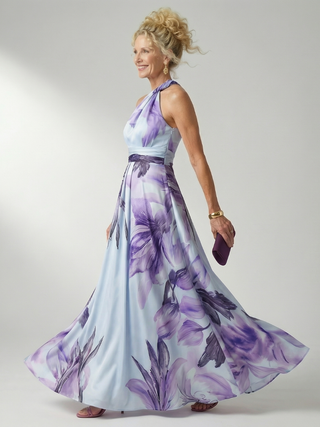 Robe longue légère à fleurs Amiel™