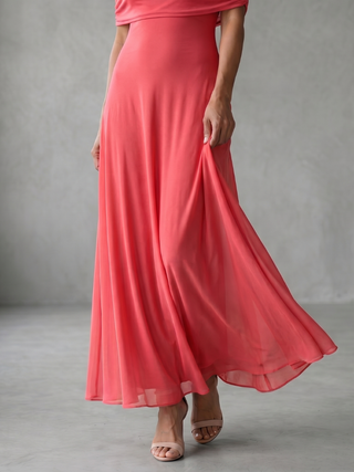 Nerissa | Robe Midi Drapée Off-Shoulder