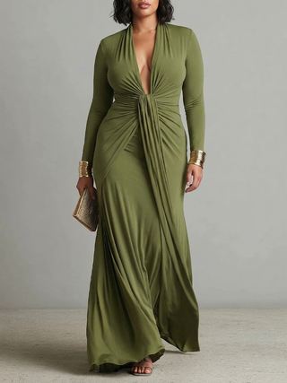 EVELYN™ - ROBE LONGUE EN SOIE GLAMOUR