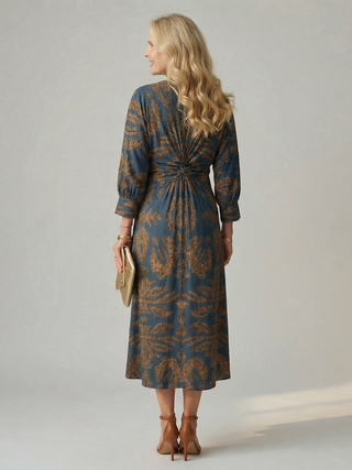 Maureen | Robe Midi à Devant Torsadé