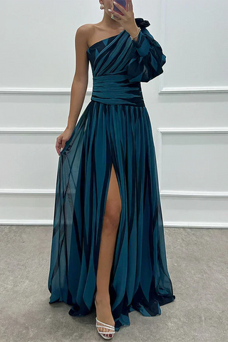 Amelie | Robe Maxi Fluide à Épaule Unique