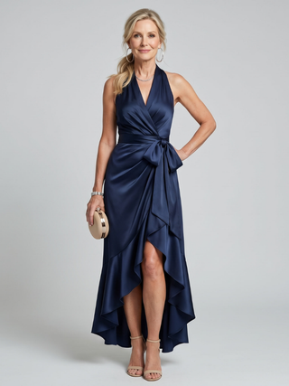 Della | Robe Midi à Encolure Halter