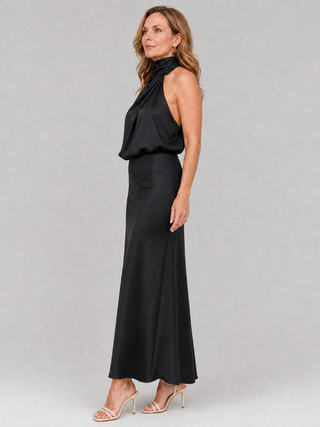 Nopal™ Robe mi-longue sans manches à encolure drapée