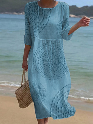 Robe décontractée brodée pour femme