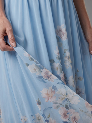Danielle | Robe Midi Sans Manches à Ourlet Floral