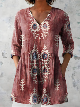 Everly | Blouse Longue avec Décolleté en V