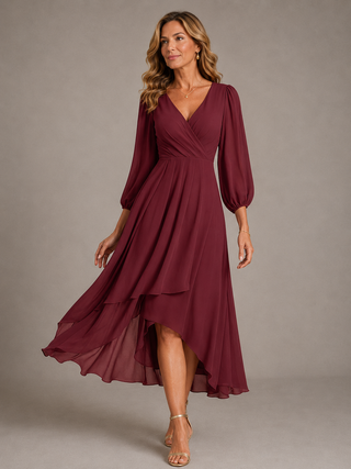 Mia™ | Robe Longue Élégante à Col V