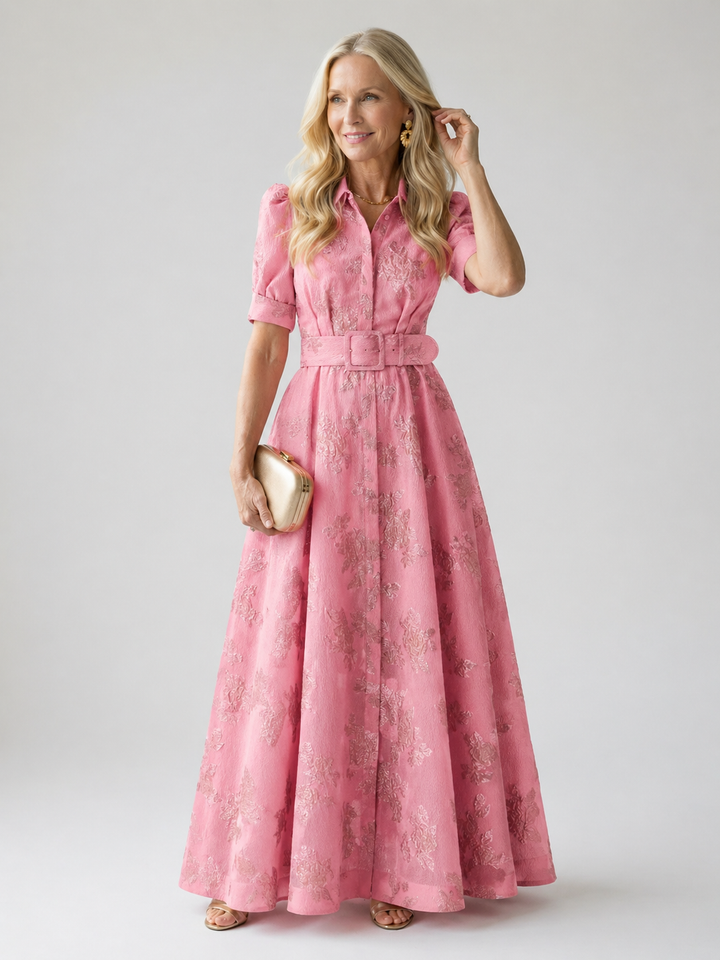 Rosella | Robe Maxi Fleurie Ceinturée