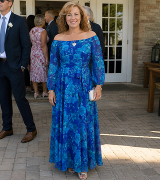 Judith | Robe Maxi Florale à Épaules Dégagées