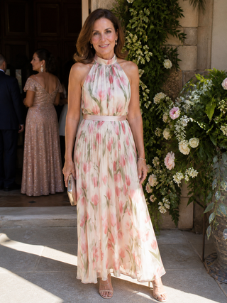 Juliana | Robe Midi Fleurie à Col Halter