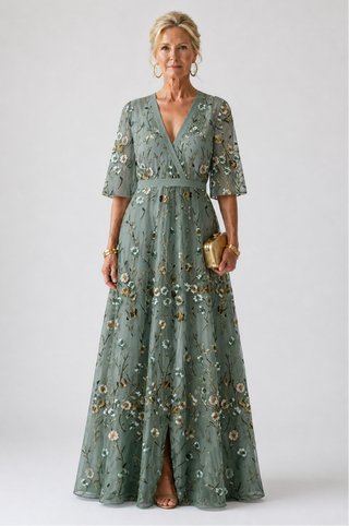 Emily | Robe Maxi Florale à Décolleté en V