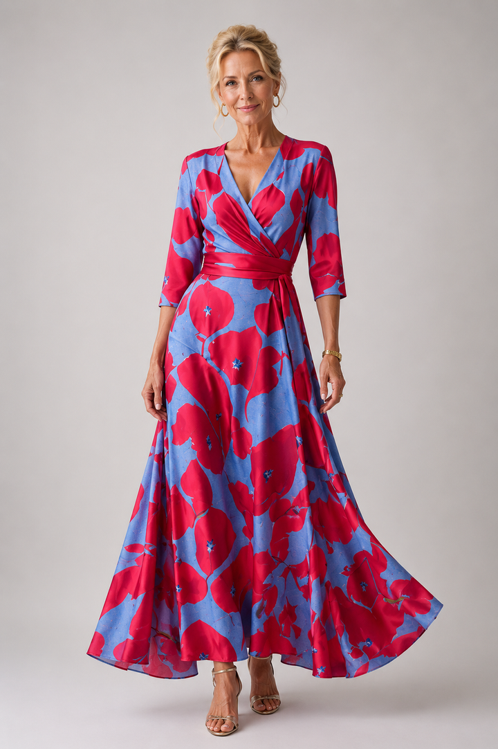Colette | Robe Maxi Élegante à Enveloppe