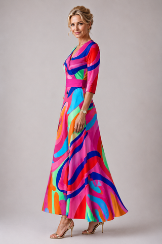 Fleur | Robe Maxi Fluide à Décolleté en V
