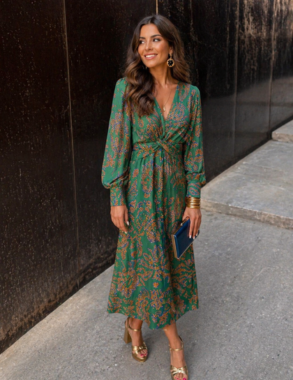 Iris | Robe Midi Taille Twist