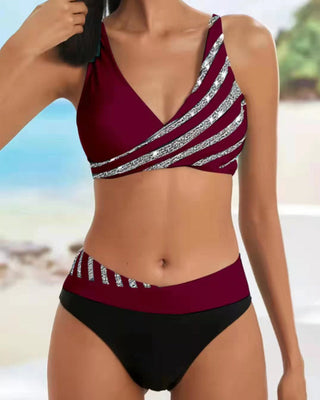 Candela™ | Bikini imprimé aux tons chauds
