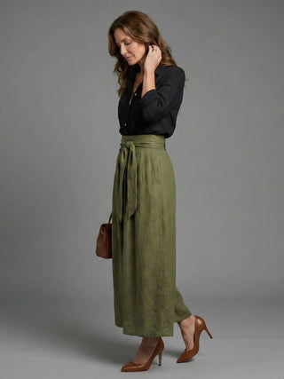Josette | Ensemble Blouse Élégante & Jupe Midi