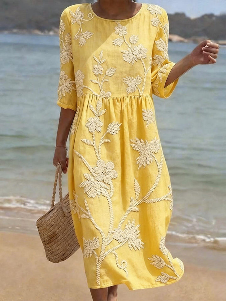 Robe décontractée pour femme avec imprimé floral
