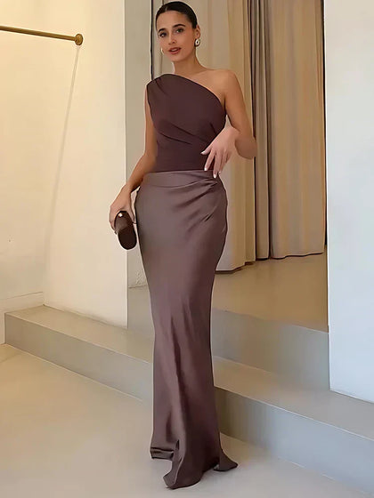 Lena | Robe Maxi à Une Épaule