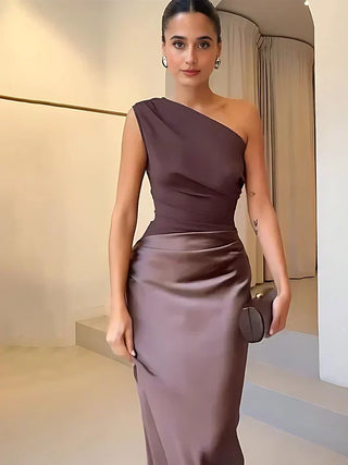 Lena | Robe Maxi à Une Épaule