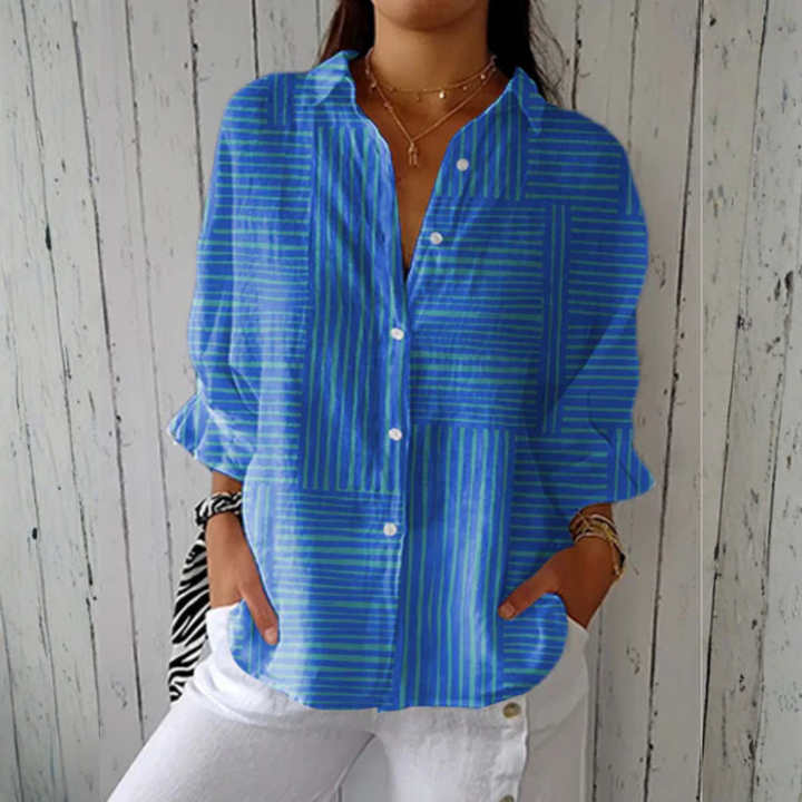 Ashley™ | Blouse Rayée Azure