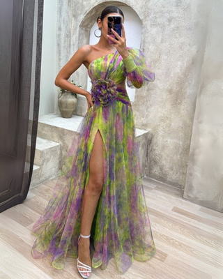 Elodie | Robe Florale à Une Épaule