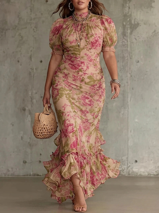 MARGARET™ - ROBE LONGUE D'ÉTÉ À MANCHES BOUFFANTES