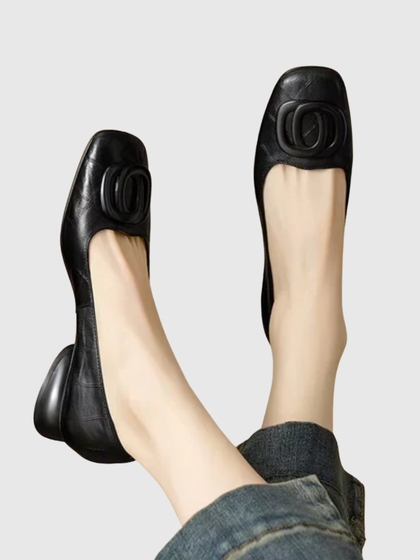 Ballerines en Cuir Opium