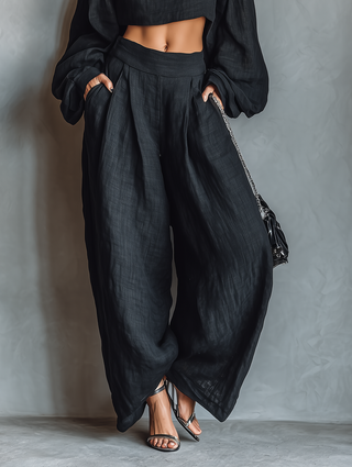 Tess™ | Ensemble épaules dénudées à pantalon large