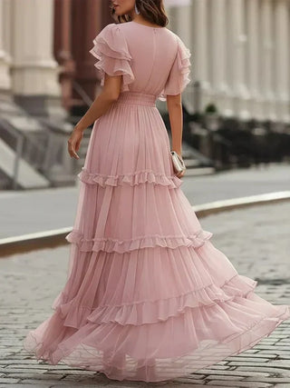 Zoe | Robe Maxi de Mariage Élegante Rose Clair