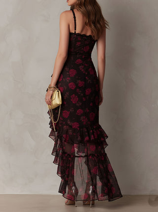 Lowe | Robe à volants florale froncée