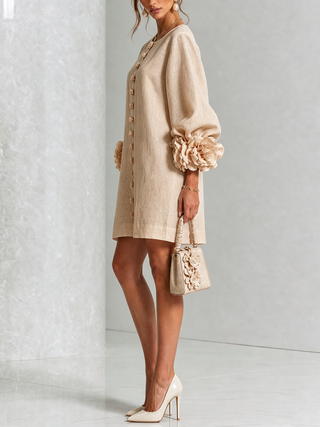 Marilyn - Robe Mini Boutonnée