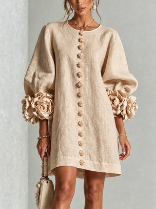 Marilyn - Robe Mini Boutonnée