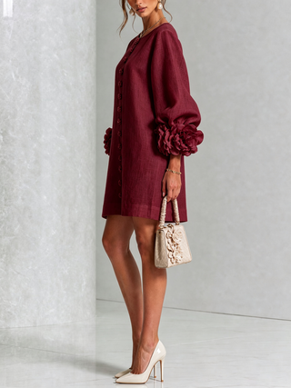 Marilyn - Robe Mini Boutonnée
