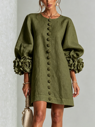Florence | Robe Mini Boutonnée Florale