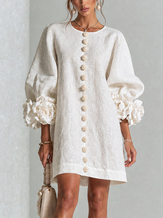 Florence | Robe Mini Boutonnée Florale