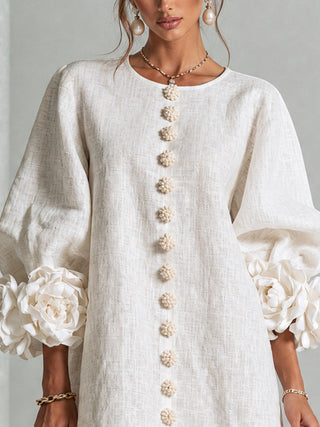 Florence | Robe Mini Boutonnée Florale