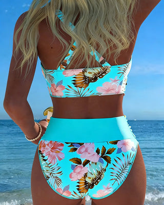 Jolina™ | Bikini deux-pièces à imprimé floral et contraste