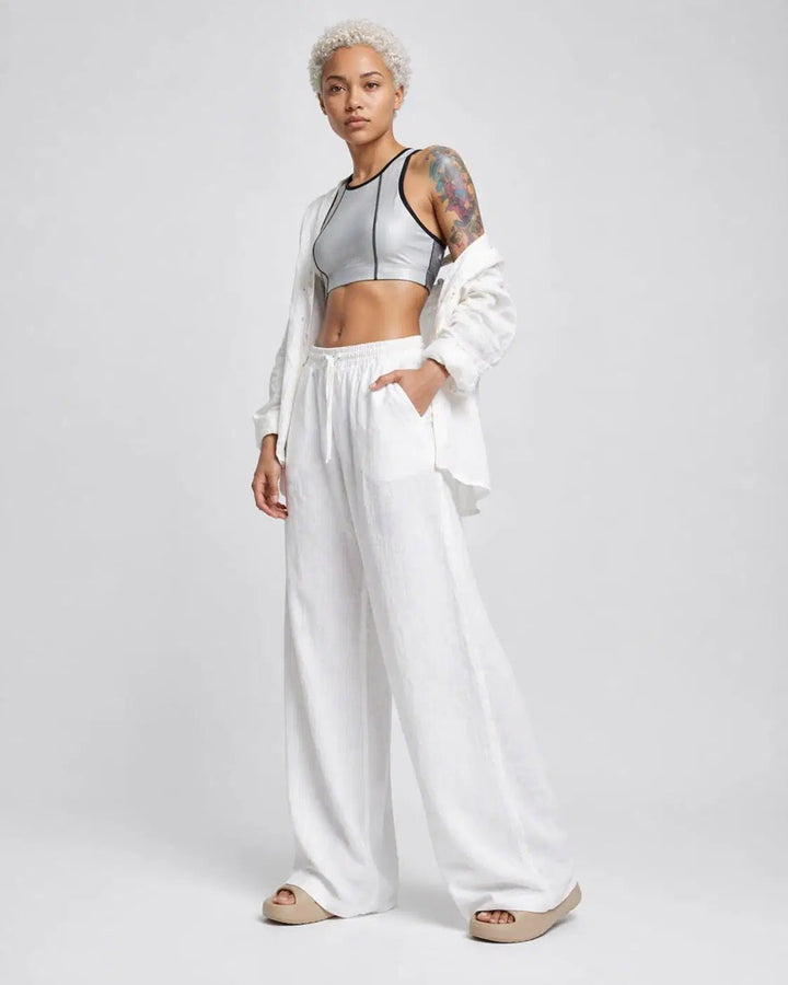 Aria™ | Pantalon de lin à jambe large – North & Co. Canada