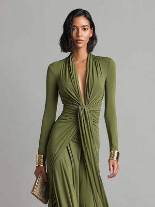 EVELYN™ - ROBE LONGUE EN SOIE GLAMOUR