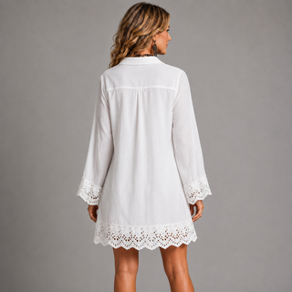 Alessia™ | Robe Mini Chemise Blanche