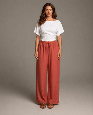 Bianca™ | Pantalon à jambe large et taille élastique – North & Co. Canada