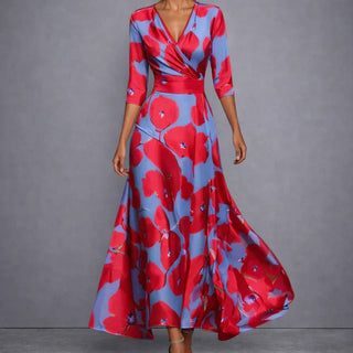 CALLA | Sculpting Floral Maxi Dress for Elegant Confidence - North & Co. Canada