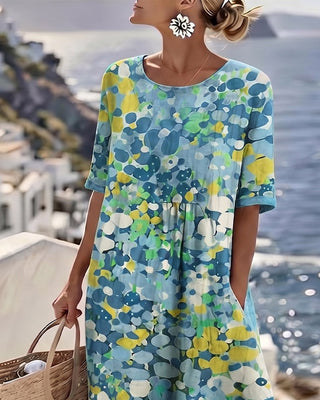 PETRA™ - ROBE MI-LONGUE D’ÉTÉ ÉLÉGANTE À IMPRIMÉ FLORAL