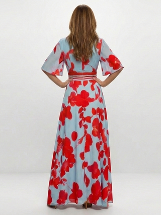 Katrina | Robe Maxi Imprimée Fleurs