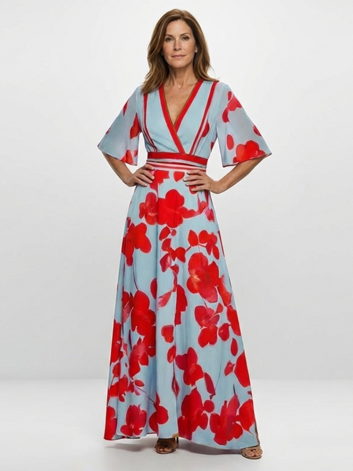Katrina | Robe Maxi Imprimée Fleurs