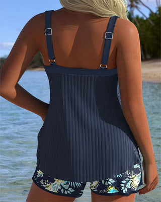Rocío™ | Tankini rayé avec bas deux pièces